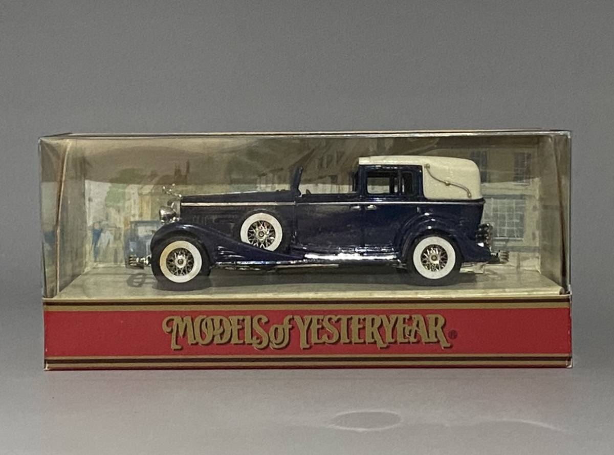 1933 Cadillac 452 V16 Dark Blue Y-34 (スケール不明 1/43 ?) Art Deco ◆ Matchbox Models of Yesteryear ◆ マッチボックス ミニカー の画像9