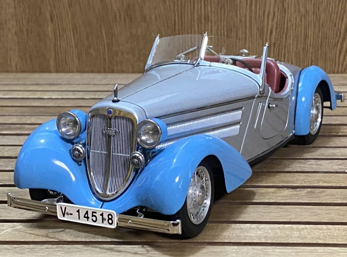 CMC 1/18 Audi Front 225 Roadster 1935 Blue/Silver ◆ アウディ フロント 225 ロードスター M-075B