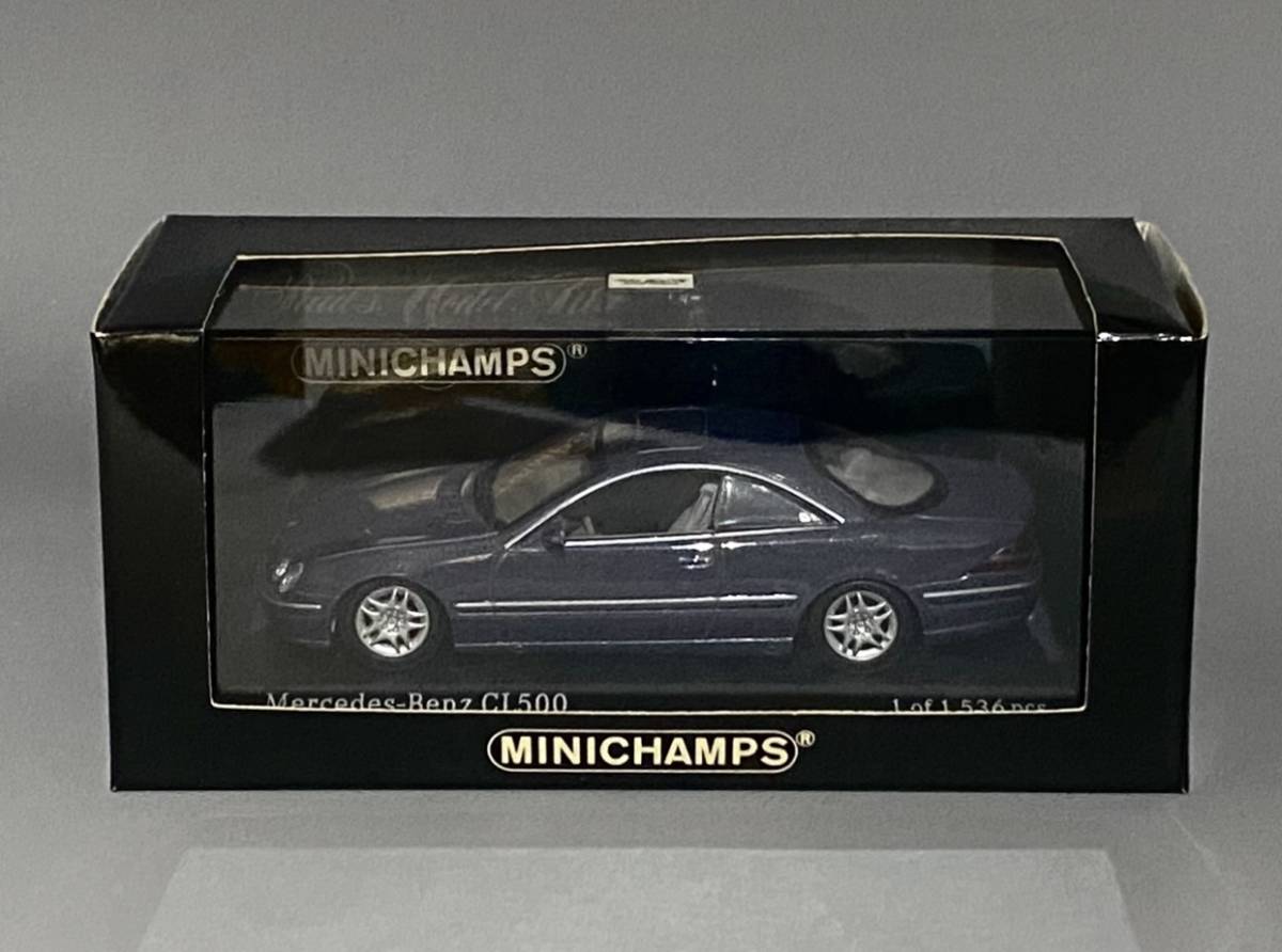 Minichamps 1/43 Mercedes Benz CL500 Coupe Azurit Blue 1999 C215 ◆ Black Box | Limited Edition ◆ ミニチャンプス 430 038025_画像9