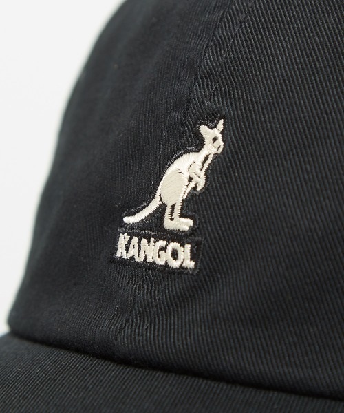 KANGOL WASHED BASEBALL K5165HT BLACK Kangol woshudo Baseball cap 