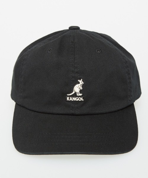 KANGOL WASHED BASEBALL K5165HT BLACK Kangol woshudo Baseball cap 