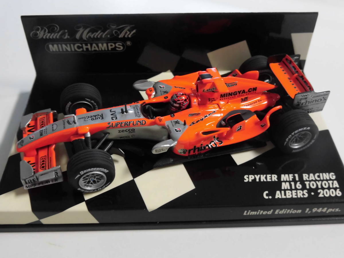 スパイカーMF1レーシング　M16　トヨタ　クリスチャン・アルバース　2006【PMA　1/43　ミニチャンプス　F1ミニカー】_画像1