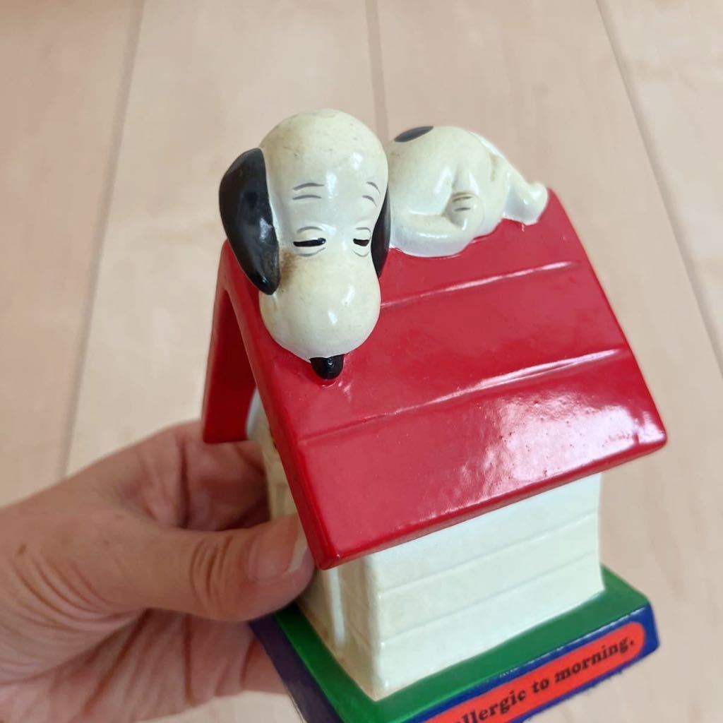 ビンテージ スヌーピー determined snoopy peanuts paper mache フィギュア 70's フィギュリン dog house ディターミンド