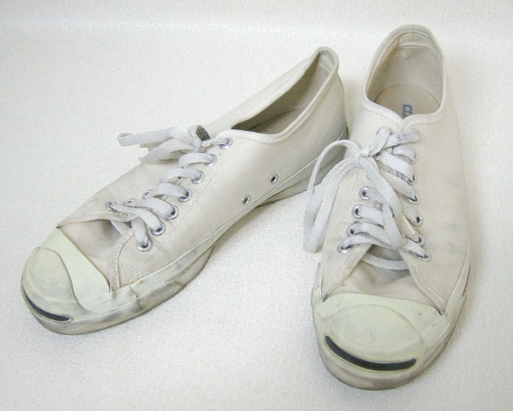 ■希少！90年USA製■JACK PURCELL LOW【ジャックパーセル】白スニーカー・アメリカ製コンバース/箱付■キャンバス地の画像2