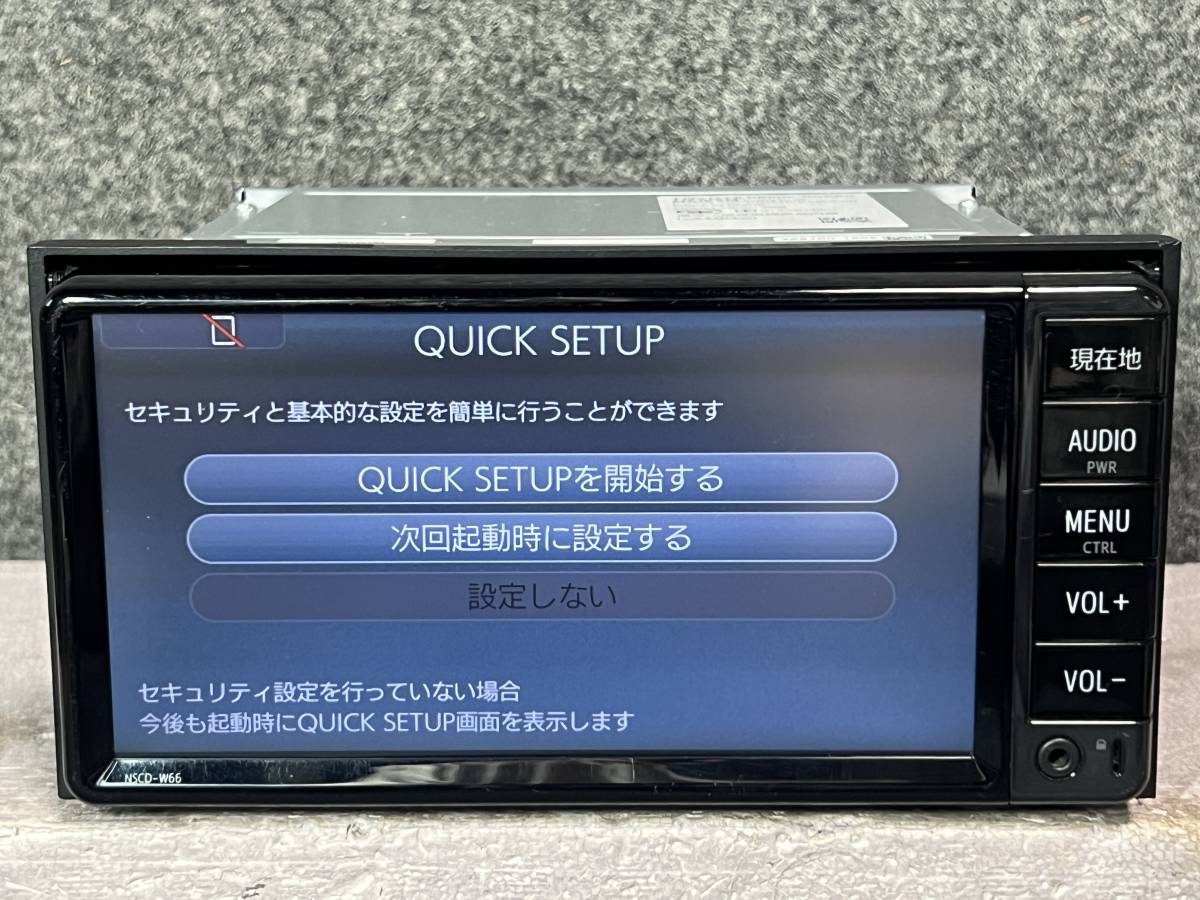 トヨタ純正 SDナビ NSCD-W66 2017年地図 地デジ(ワンセグ) Bluetooth