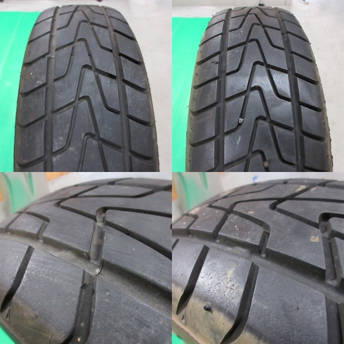 希少 スズキ純正 155/65R13 夏タイヤ 70-80%山 ブリヂストン K'GRID 4本 4穴PCD114.3 +45 アルトワークス ワゴンR セルボモード 中古新潟_画像9