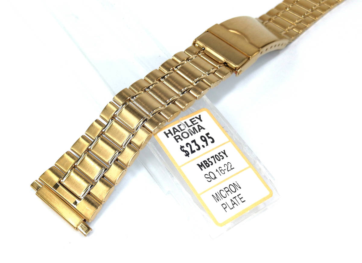 【HADLEY ROMA】 16-22㎜ ビンテージ メンズウォッチバンド 男性用腕時計ベルト デッドストック バックルタイプ ブレス MB1714_画像3