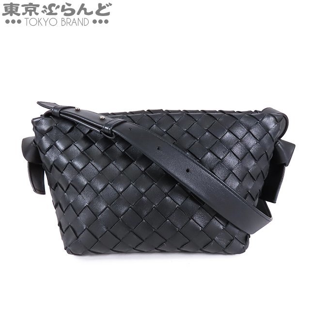 福袋セール】 黒 ショルダーバッグ イントレチャート BOTTEGAVENETA