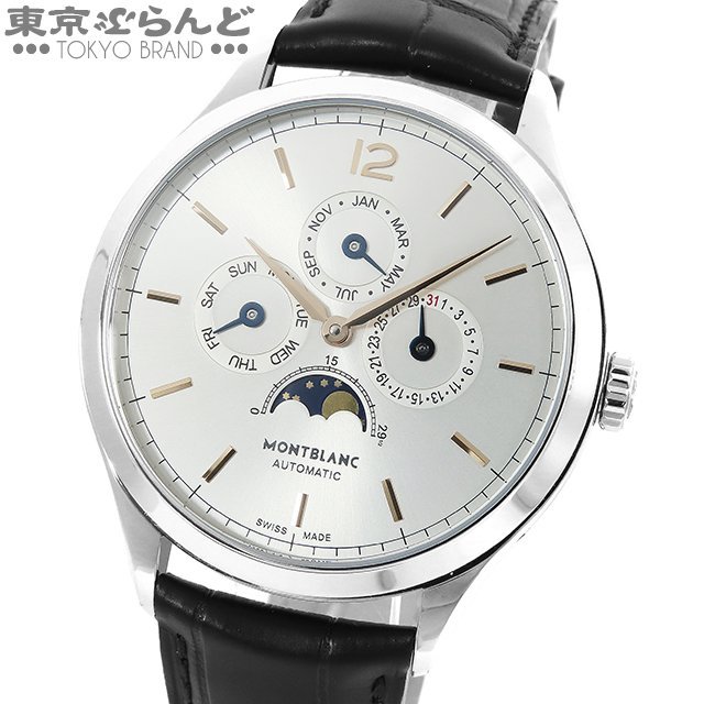 101675745 Montblanc MONTBLANC worn Tey ji Chrono meto Lee 112534 SS have gaiters moon phase wristwatch men's 