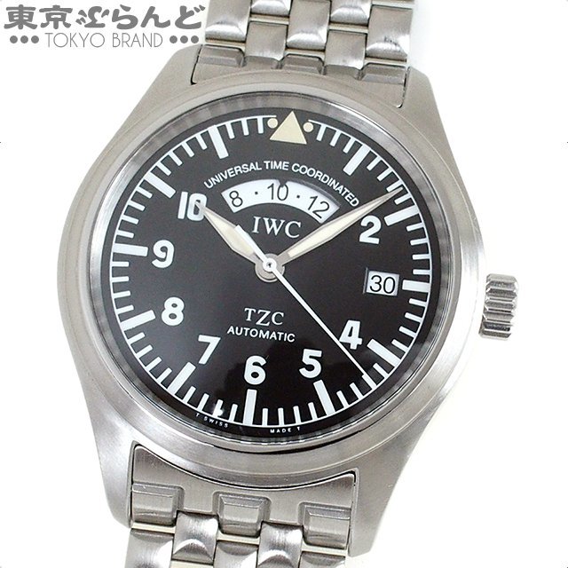 101668824 IWC Pilot Watch Fleiger UTC TZC IW325102 Black SS Watch Men Automatic Villing