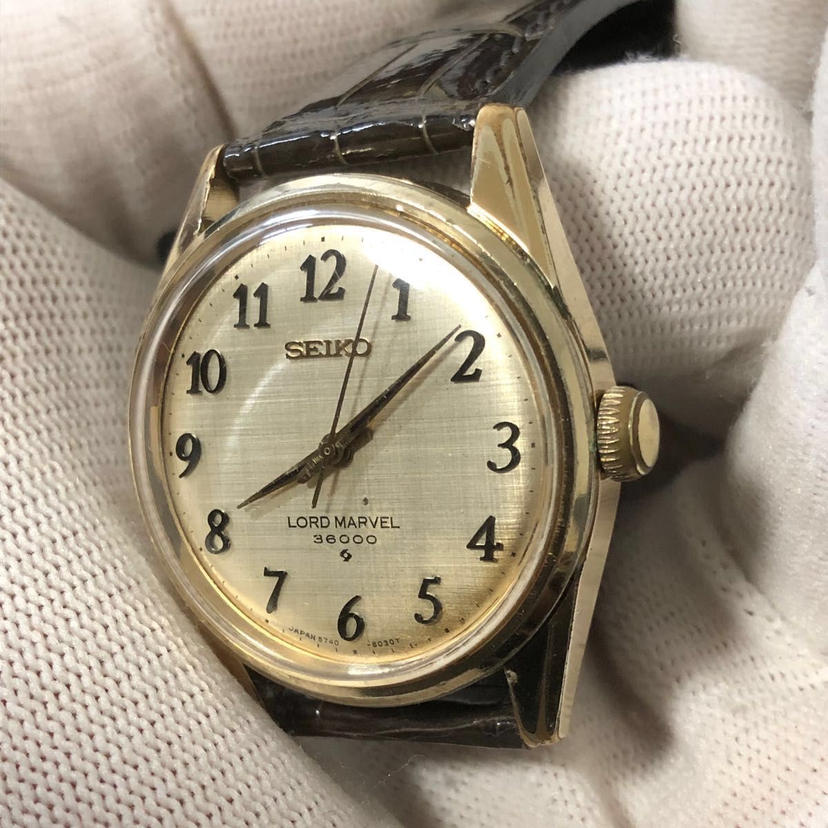 SEIKO ロードマーベル36000 植字 裏蓋スケルトン 革ベルト SEIKO ロードマーベル36000 植字 裏蓋スケルトン 革ベルト