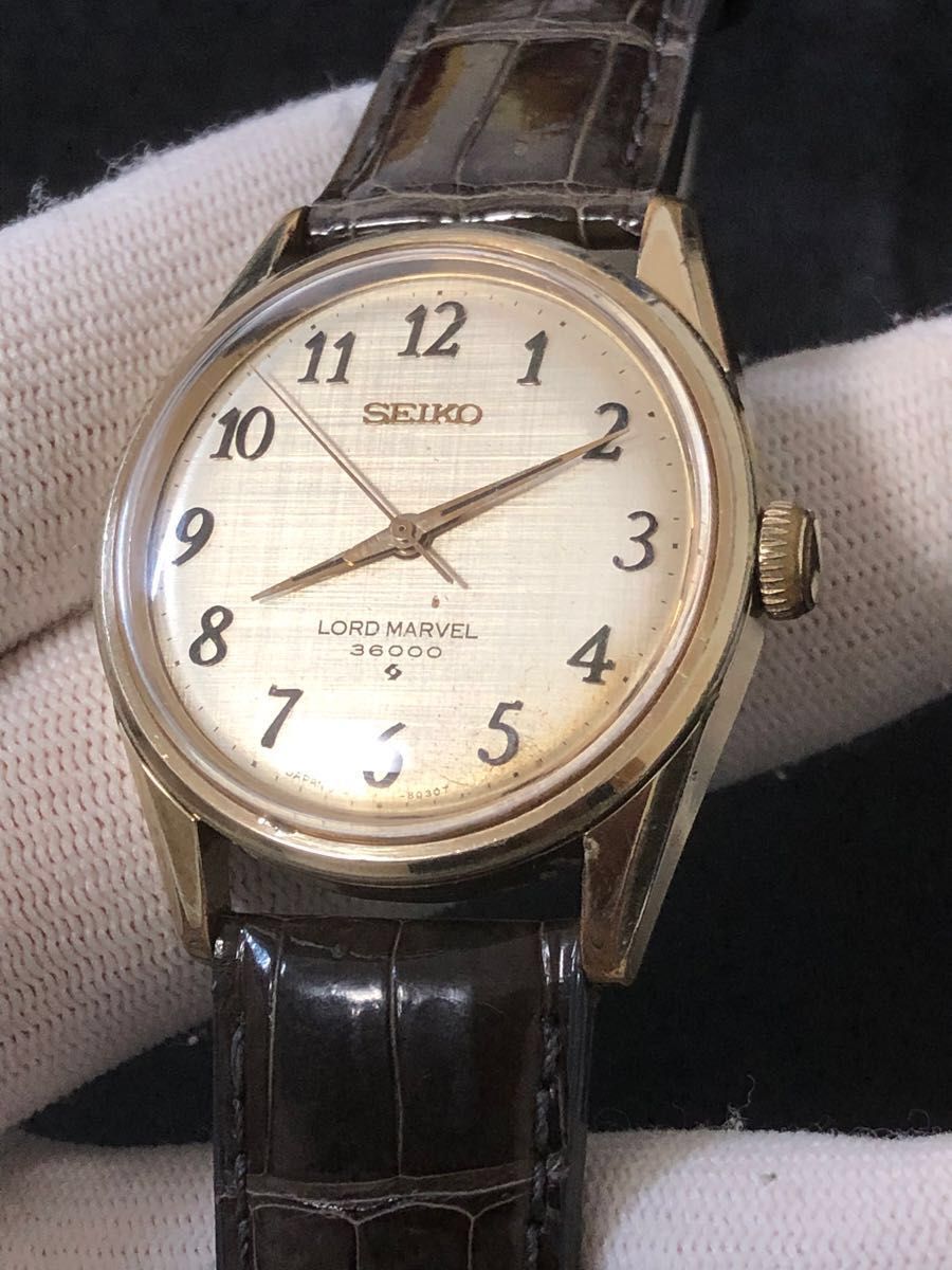 SEIKO ロードマーベル36000 植字 裏蓋スケルトン 革ベルト SEIKO ロードマーベル36000 植字 裏蓋スケルトン 革ベルト