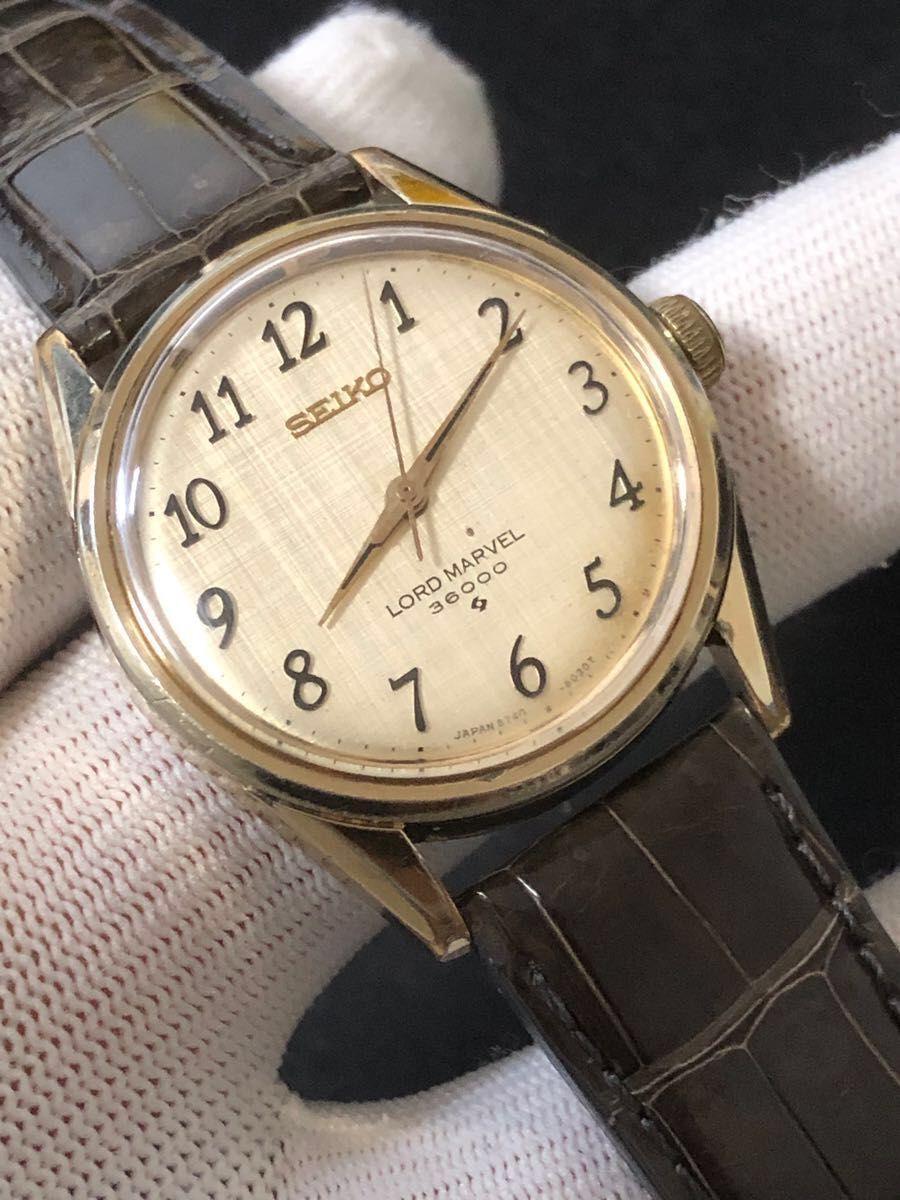 SEIKO ロードマーベル36000 植字 裏蓋スケルトン 革ベルト SEIKO ロードマーベル36000 植字 裏蓋スケルトン 革ベルト