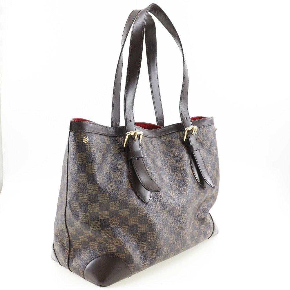 LOUIS VUITTON ルイ・ヴィトン ハムステッドMM N51204 CA0097 トートバッグ ダミエキャンバス 茶 レディース【I151523133】中古_画像3