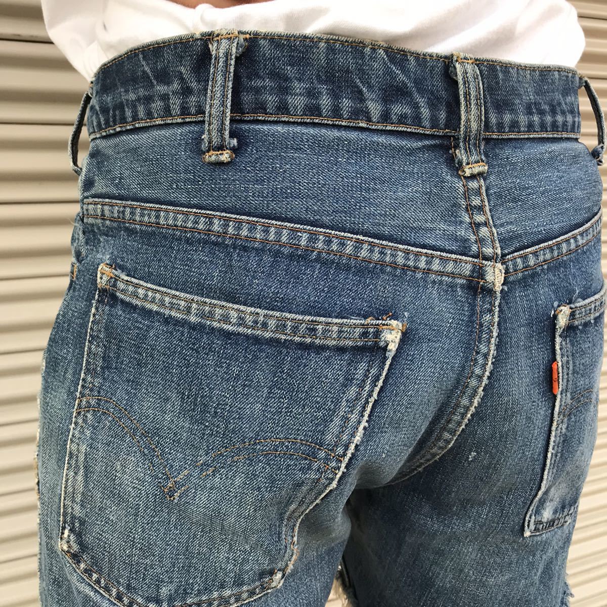70s LEVIS646 フレア カット デニム パンツ TALON42 ベルボトム