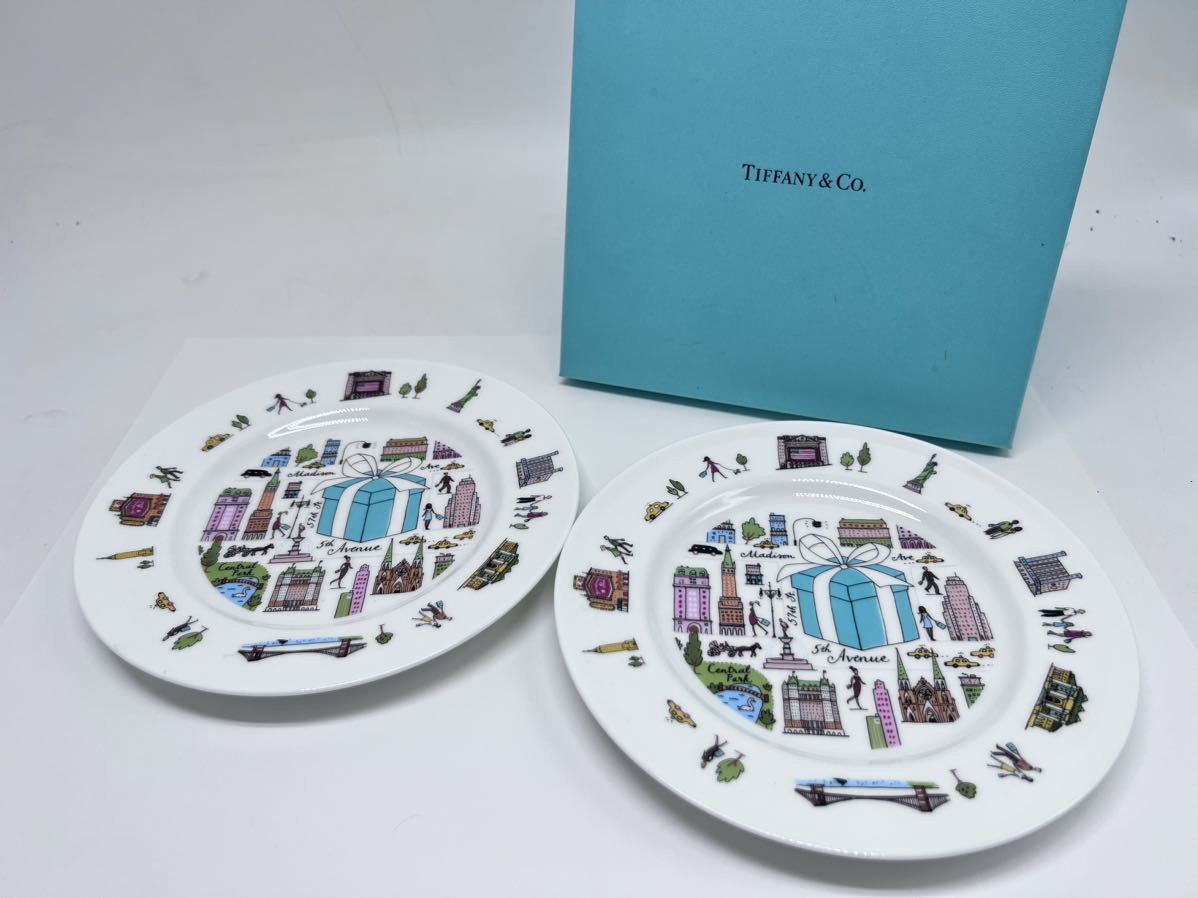 〒 TIFFANY&Co. 5th アベニュープレート 2枚セット ティファニー お皿