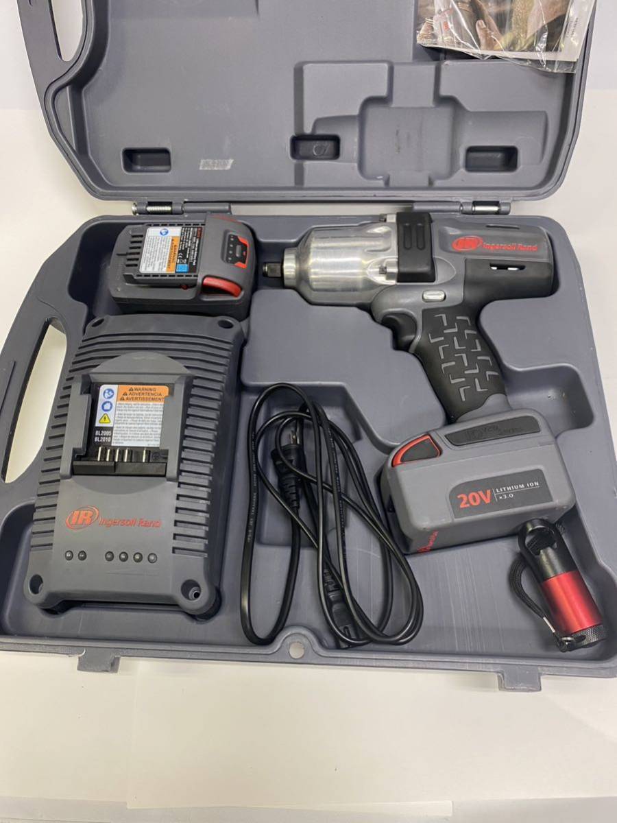 ◇【売り切り】Ingersoll Rand インガソール・ランド 20V 3.0Ah コードレスインパクトレンチ ケース・充電器_画像2