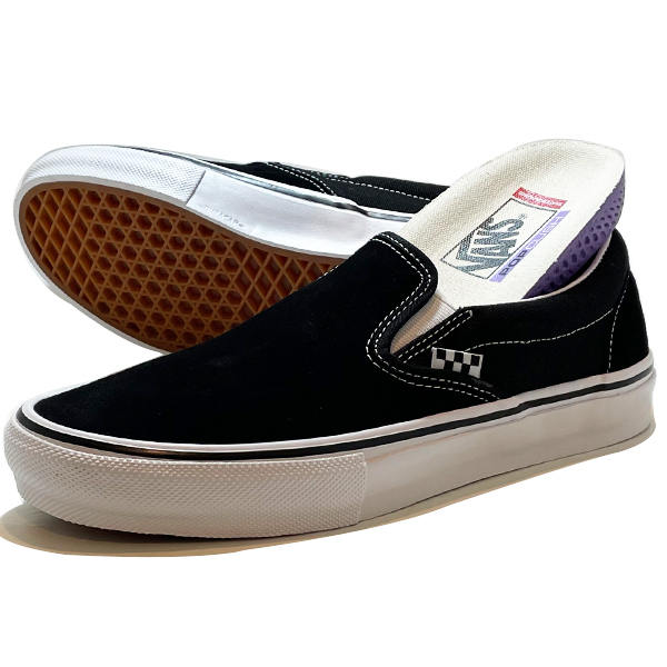 格安VANSバンズ SKATE SLIP ON スリッポンBLACKスエード 26.0cm新品未使用_画像1