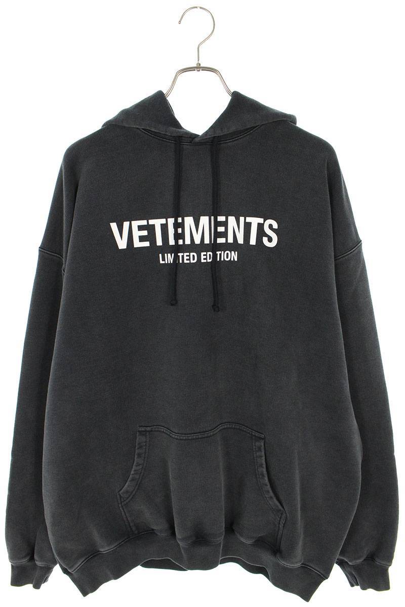 ヴェトモン VETEMENTS サイズ:S 23SS UE63HD720Xフロントロゴユーズド加工プルオーバーパーカー 新古品 OM10_画像1