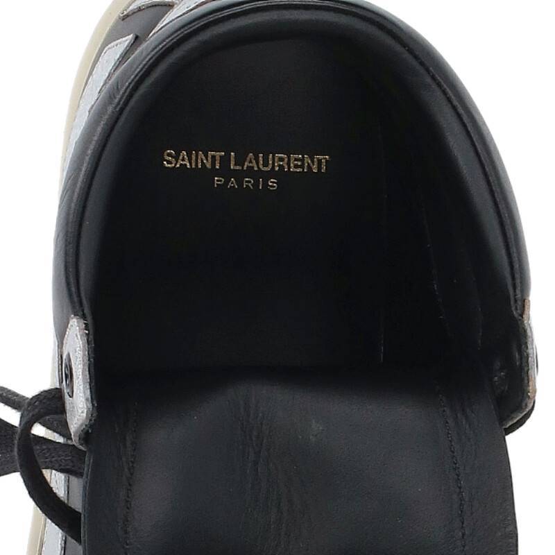 サンローランパリ SAINT LAURENT PARIS 418044 サイズ:40 ハイカットレザースニーカー 中古 BS99_画像3