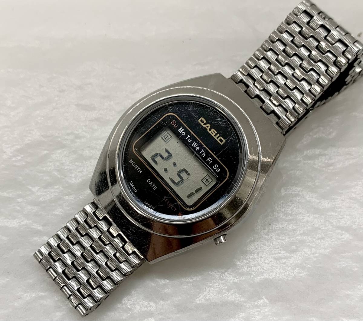 稼動品☆CASIO CASIOTRON デジタル R-15 腕時計 カシオトロン オールド 