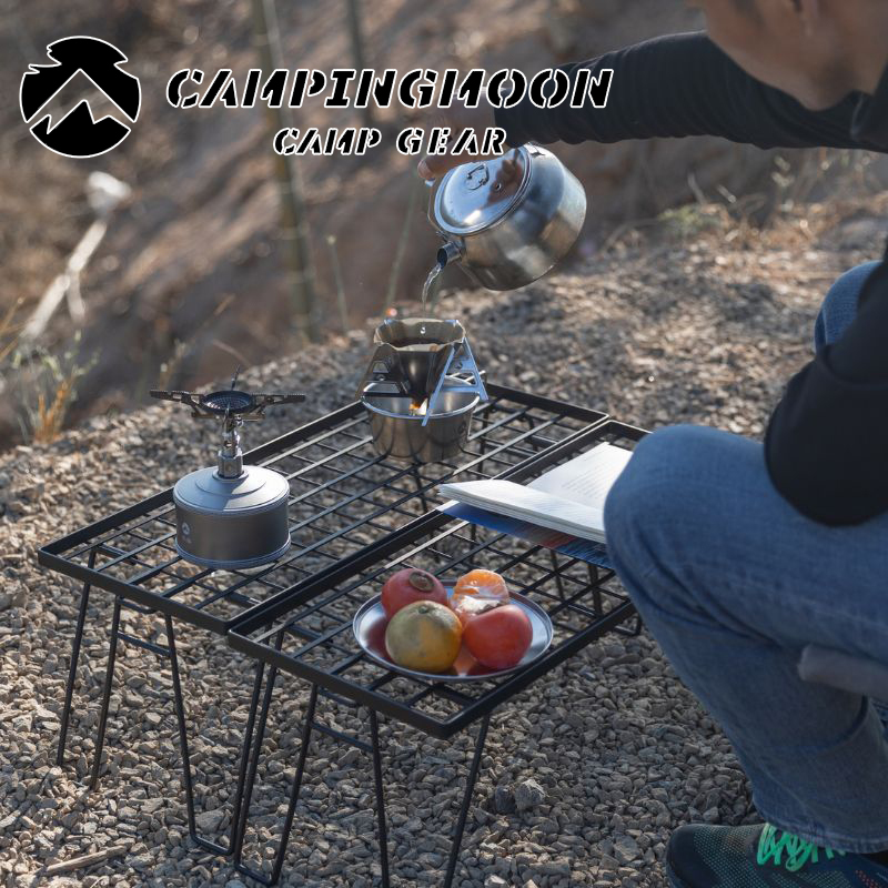 ★キャンピングムーン★CAMPINGMOON★ミニマルフィールドラック★ブラック★MINIMAL RACK★T-229-3T★スタッキングフィールドラック★４_画像9