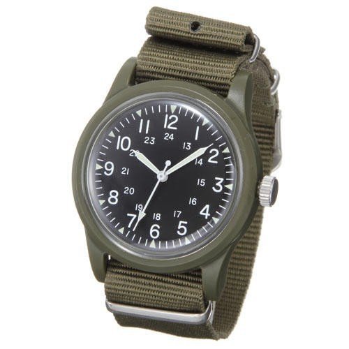  No-brand Logo none military watch MIL-W-46374 GG-W-113 replica Seiko Movement quartz Vietnam NATO belt OD