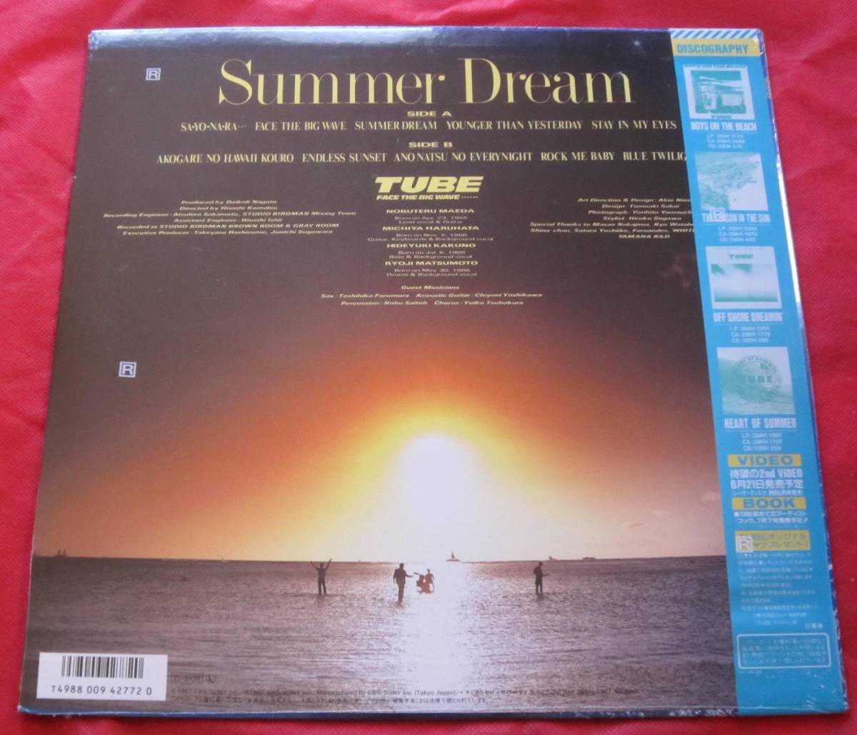 未開封品■TUBE（チューブ）■　Summer　Dream　1987　■　国内盤帯付きLPレコード　28AH2187_画像2