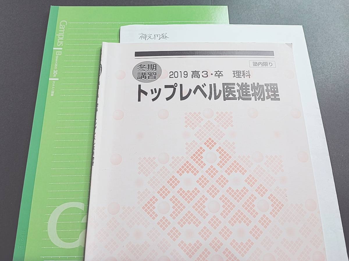 宅配 河合塾 夏期 トップレベル医進物理 テキスト・ノート 駿台 鉄緑会