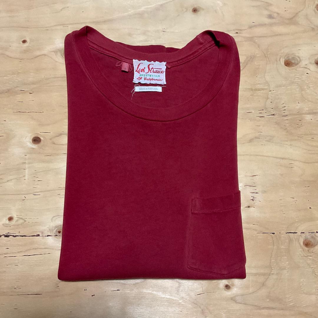 Levi's Vintage Clothing -50's SPORTS WEAR POCKET TEE- WINE RED LVC リーバイスヴィンテージクロージングの画像1