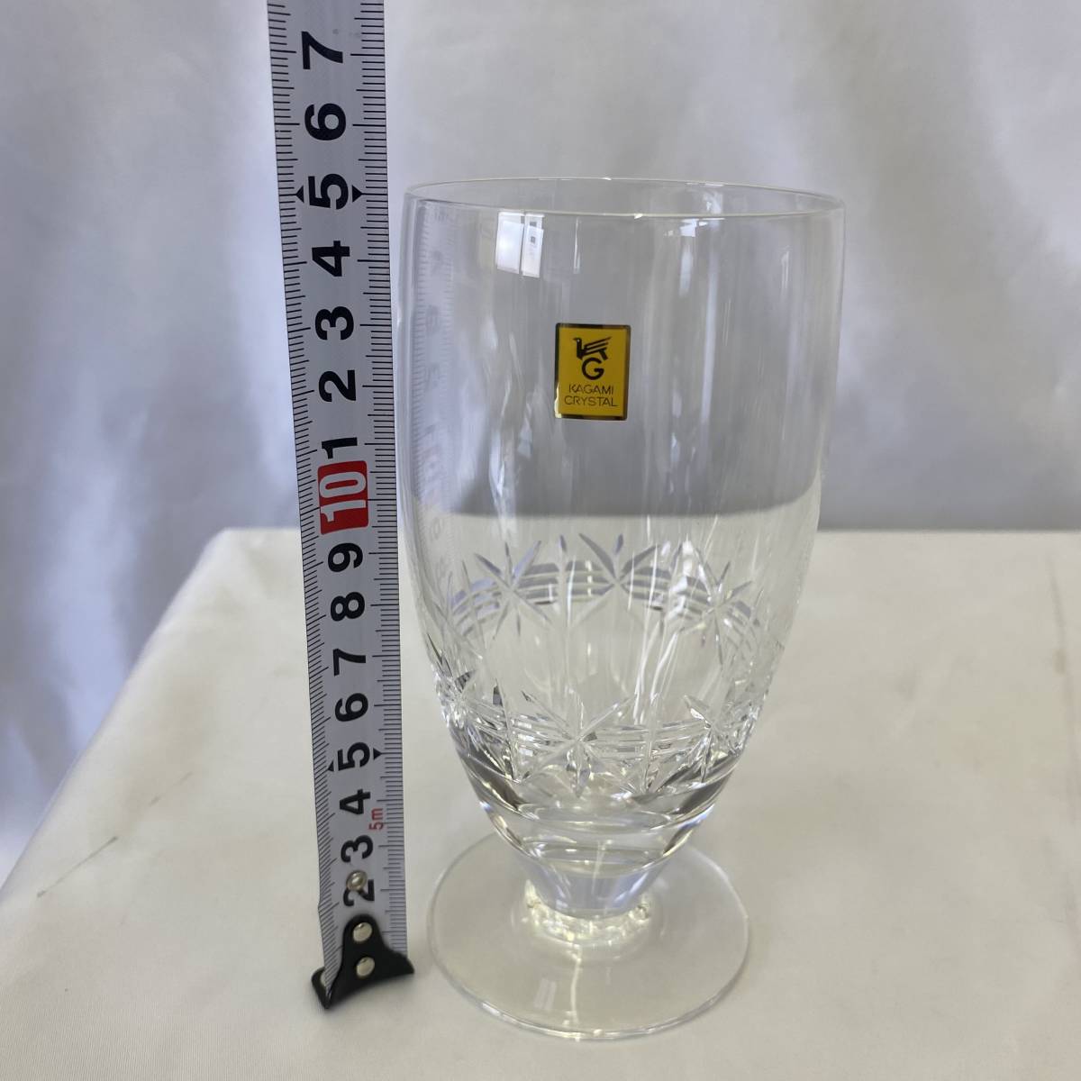 未使用品 グラス 5個セット 記念刻印あり ビール 佐々木硝子 ガラス ササキ 箱付き SASAKI CRYSTALの画像2