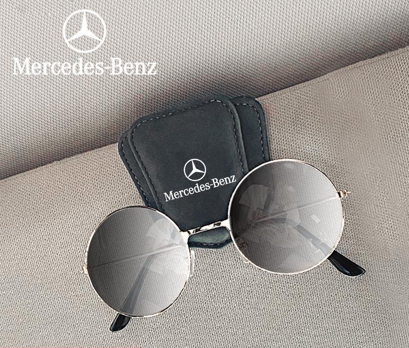 メルセデス・ベンツ BENZ 車用メガネホルダー サングラスクリップ サンバイザーポケット サングラス/メガネ収納 カード収納クリップ_画像1