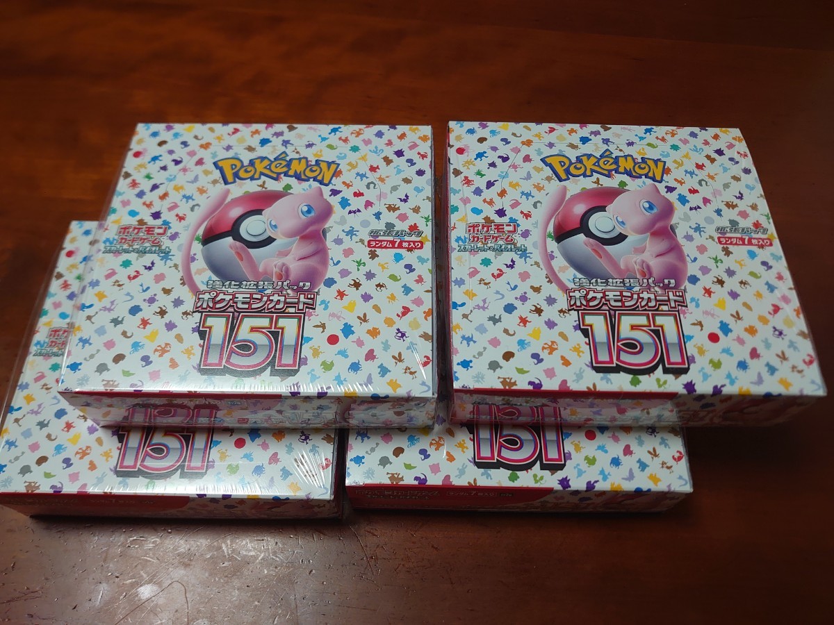 人気メーカー・ブランド ポケモンカード 151 シュリンク付き 4BOX