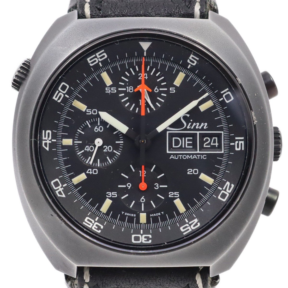 【オープニング大セール】 自動巻き スペースクロノグラフ ジン Sinn メンズ 142.BS【いおき質店】 社外ベルト ブラック 腕時計 ジン 【オープニング大セール】 自動巻き スペースクロノグラフ ジン Sinn メンズ 142.BS【いおき質店】 社外ベルト ブラック 腕時計 ジン