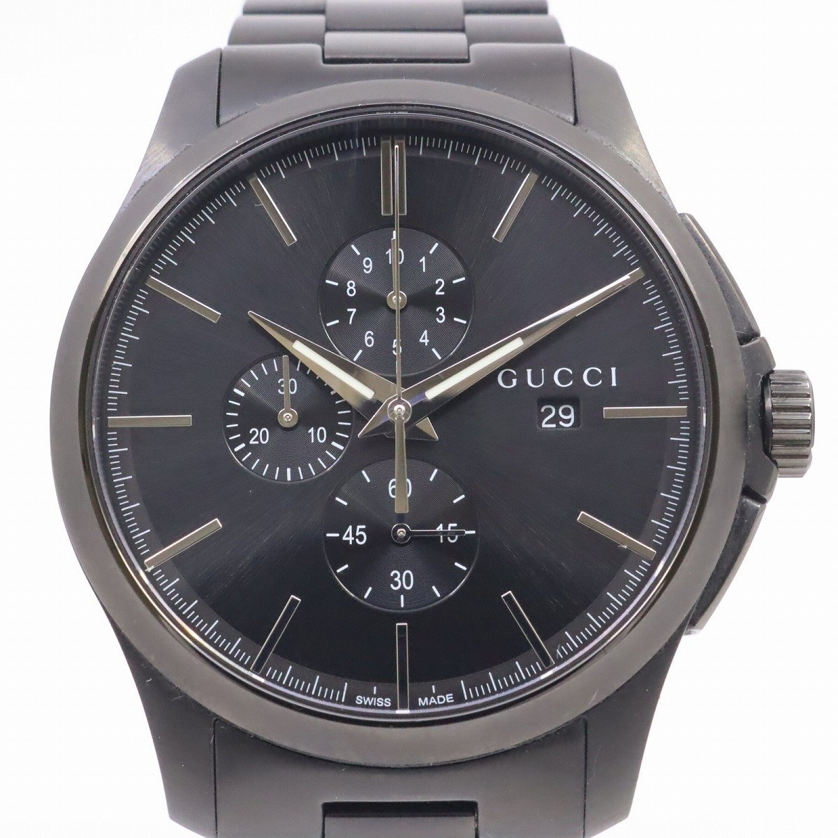 GUCCI 腕時計 bee 蜂 126.2 クロノグラフ 黒-