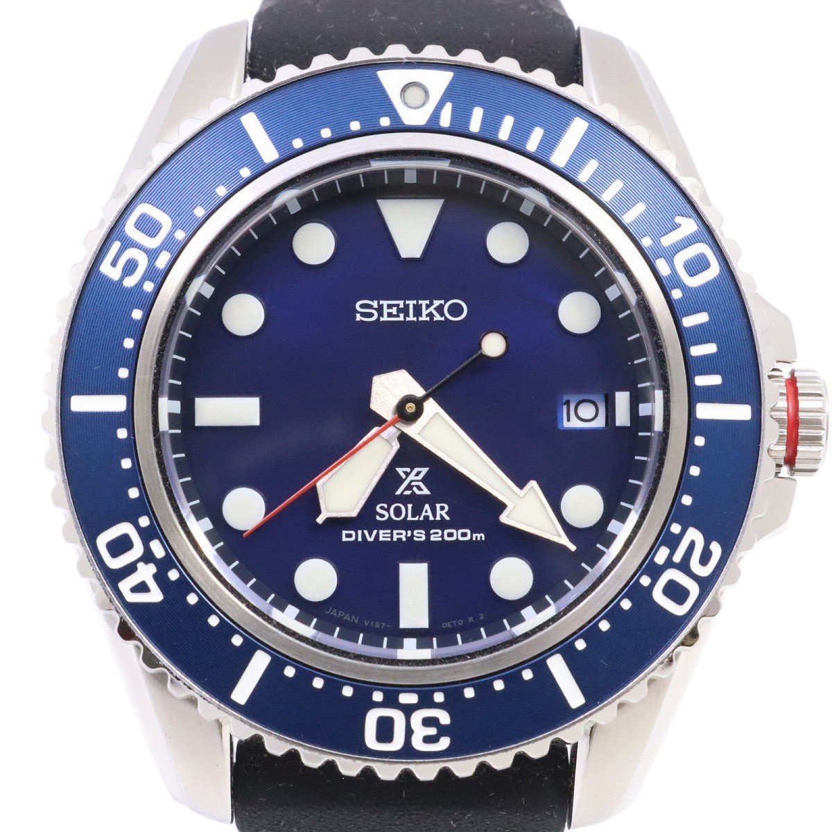 【美品】SEIKO セイコー プロスペックス ダイバースキューバ 200M ソーラー メンズ 腕時計 青文字盤 SBDJ055 / V157-0DP0【いおき質店】_画像1