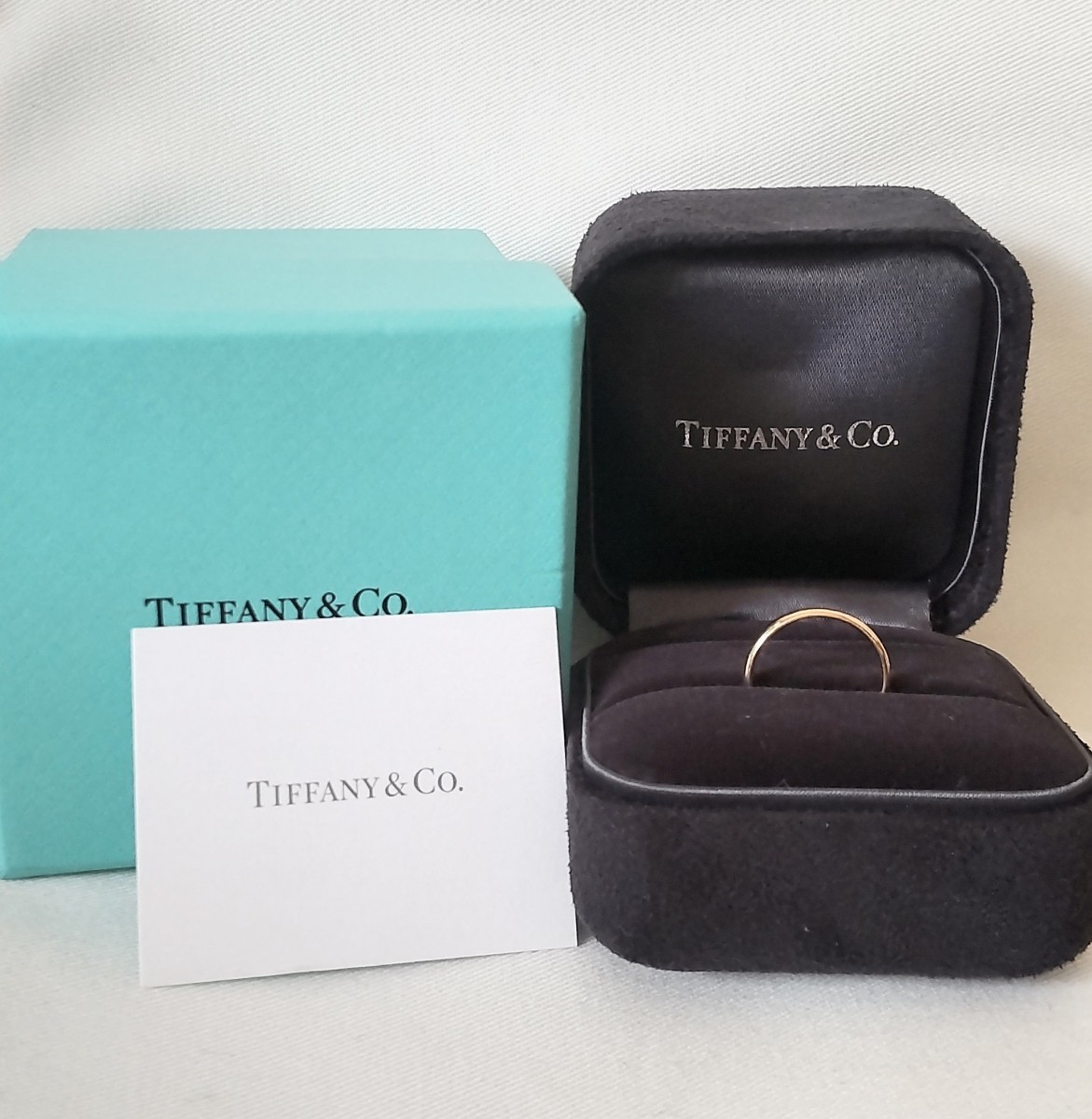 誠実 18金 K18 AU750 ティファニー TIFFANY&Co. 美品 指輪 6号位