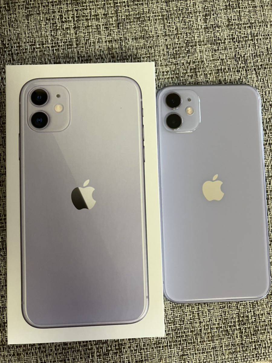 1円美品!iPhone11 64G SIMフリー パープル アイフォーン アイフォン
