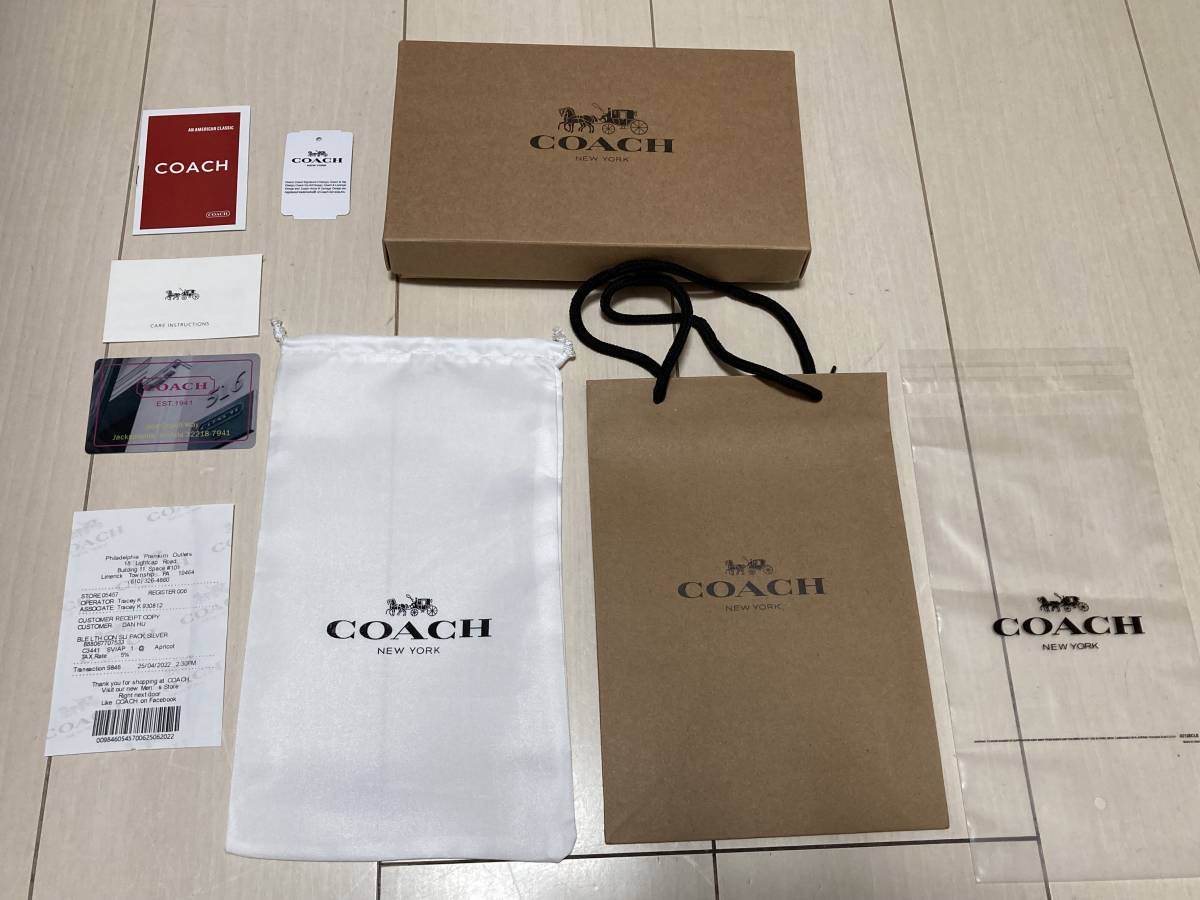 ☆新品未使用　正規品　COACH　コーチ　814　長財布　アコーディオンジップ　ウォレット 　シグネチャー　キャンバス　ホワイト/ピンク☆_画像7