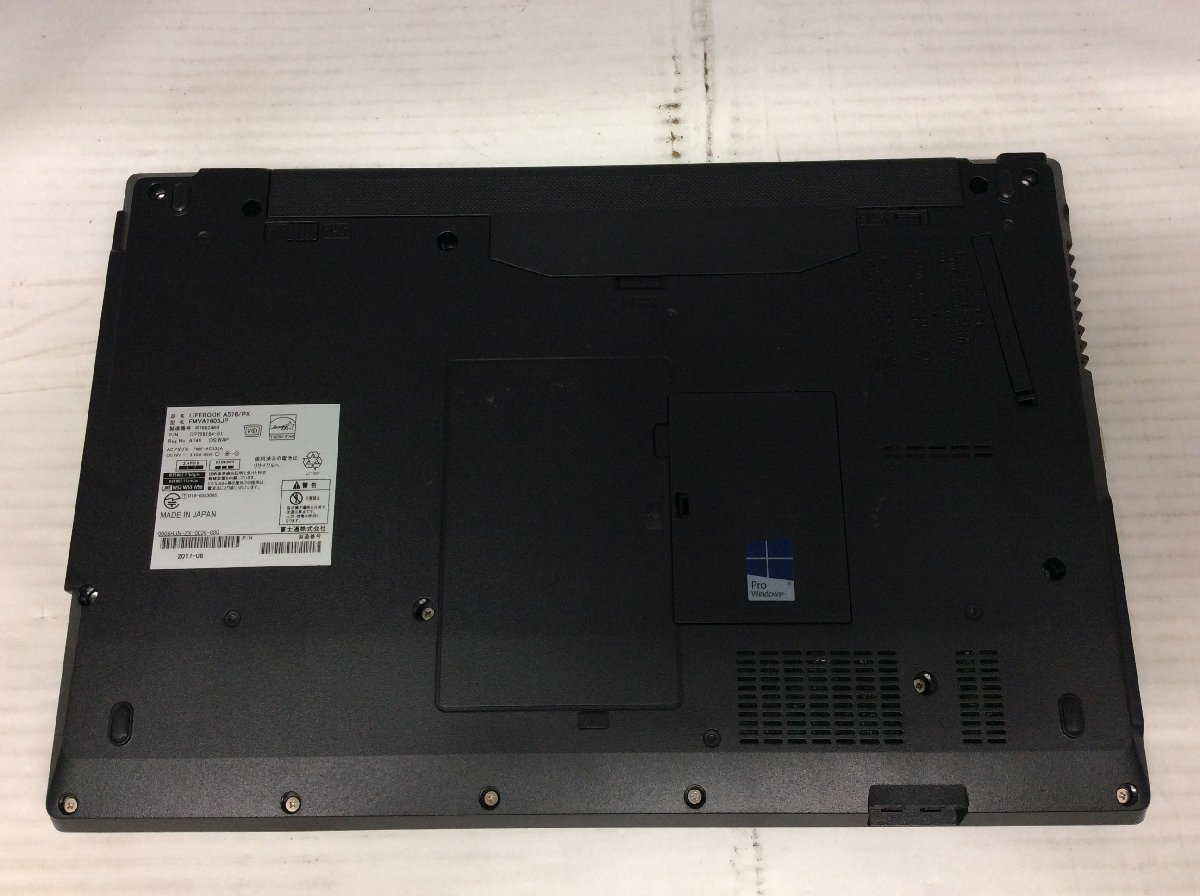 ジャンク/ FUJITSU FMVA1603JP LIFEBOOK A576/PX Intel Celeron 3855U メモリ4.1GB ストレージ無し 【G08432】_画像6