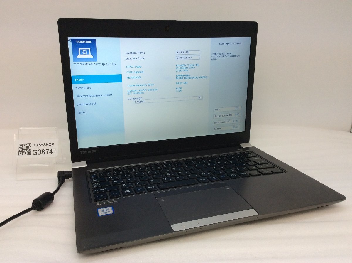 新入荷 ジャンク/ TOSHIBA 【G08741】 SSD256.06GB メモリ8.19GB i5