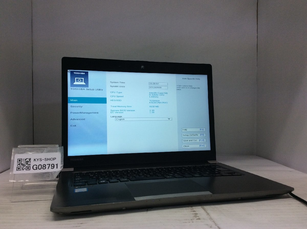 注目の i5-8250U Core Intel PR63JTC4447AD11 R63/J dynabook TOSHIBA