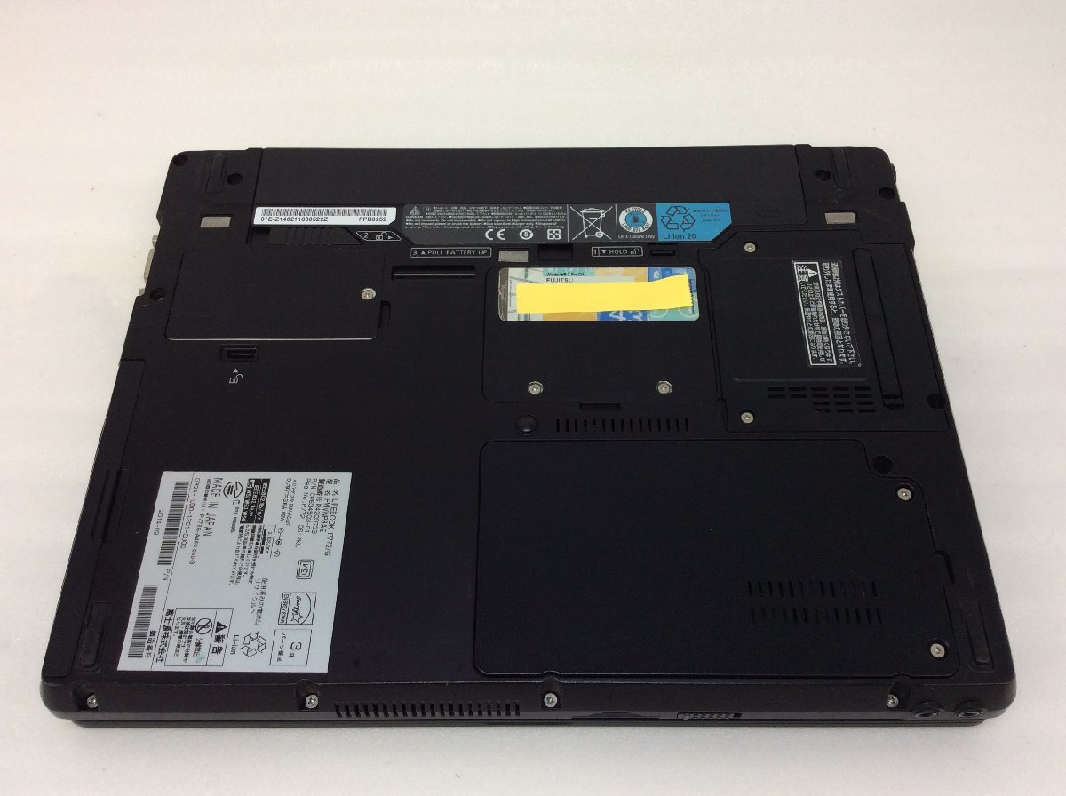 ジャンク/ FUJITSU FMVNP8AE LIFEBOOK P772/G Intel Core i5-3340M メモリ4.1GB ストレージ無し 【G09243】_画像9