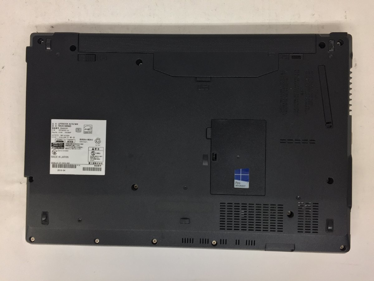 ジャンク/ FUJITSU FMVA1000MD LIFEBOOK A574/MW Intel Core i5-4310M メモリ8.19GB ストレージ無し 【G08489】_画像6