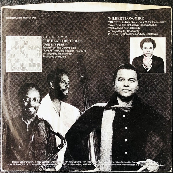 【Disco & Soul 7inch】Various (John Lee & Gerry Brown, Rodney Franklin, Heath Brothers, Wilbert Longmire) / Indivisuals_画像2