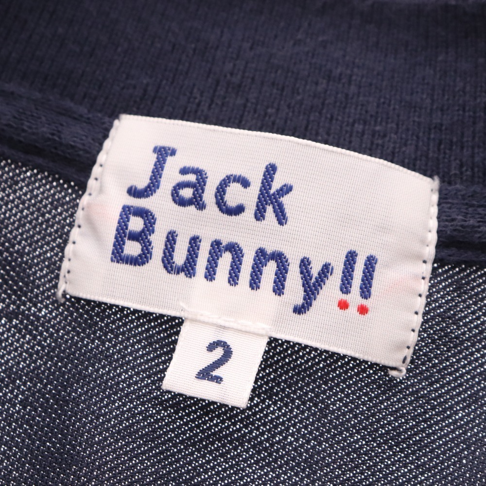 ■ ジャックバニー ポロシャツ 半袖 トップス ゴルフウェア レディース 2 ネイビー_画像8