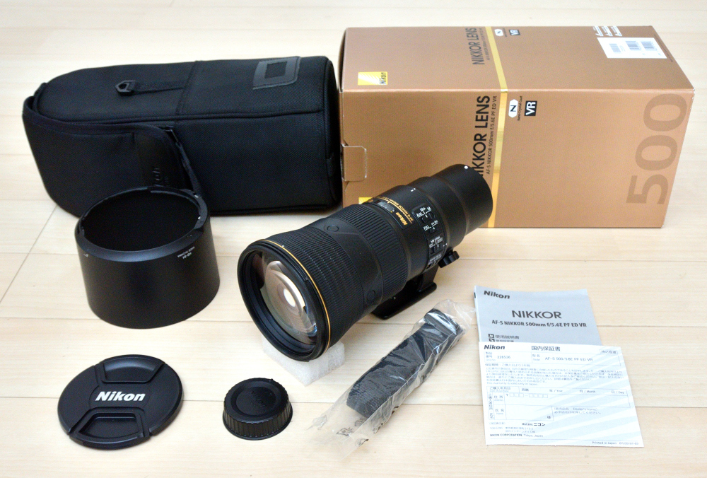 新着 【美品】ニコン NIKON VR ED PF F5.6E 500mm Nikkor AF-S ニコン