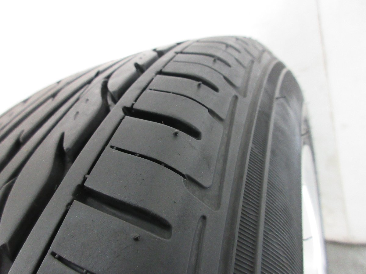 ■中古タイヤホイール■　アルミホイール 15インチ 6.5J +37 4H 5H 100 DUNLOP EC202 185/65R15 88S 夏 S 激安 送料無料 J888_送料無料