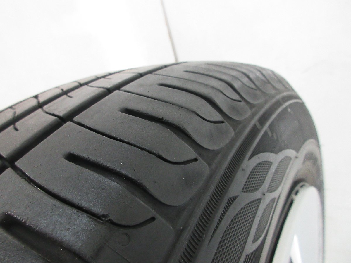 ■中古タイヤホイール■　スチールホイール HONDAカバー 15インチ 6J +50 4H 100 DUNLOP EC204 185/65R15 88S 夏 S 激安 送料無料 J902_片減り