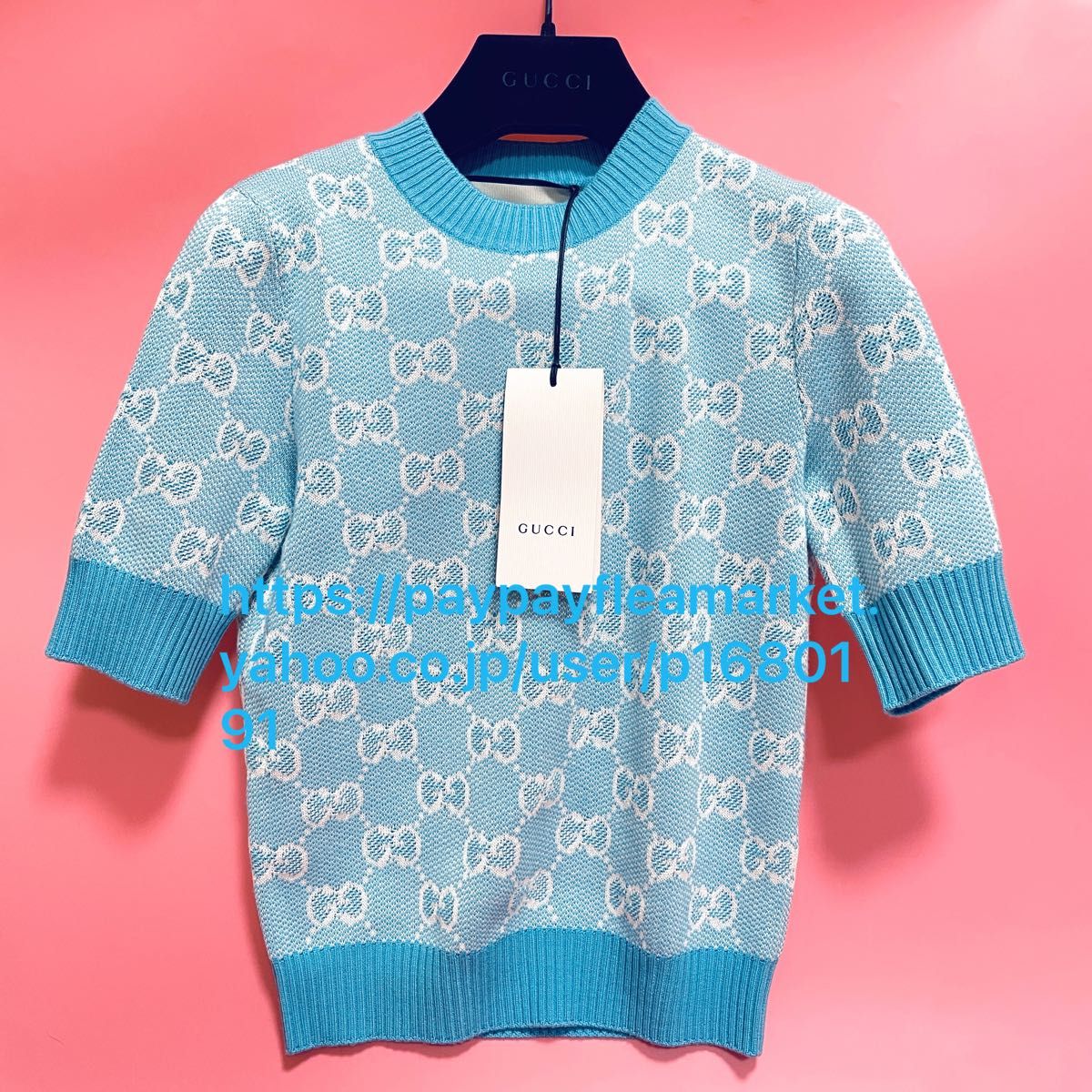 未使用タグ付き GUCCI 希少な3XSサイズ gg柄 ジャガード ライト 未使用タグ付き GUCCI 希少な3XSサイズ gg柄 ジャガード ライト